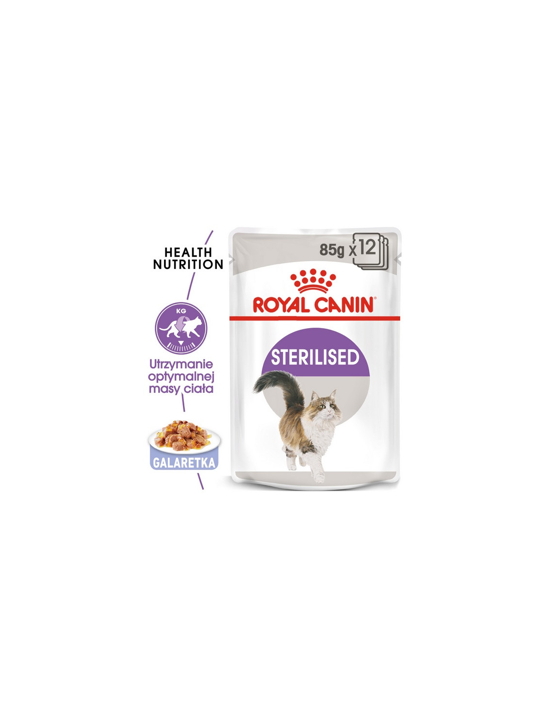Royal Canin Sterilised w galaretce karma mokra dla kotów dorosłych, sterylizowanych saszetka 85g