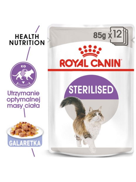 Royal Canin Sterilised w galaretce karma mokra dla kotów dorosłych, sterylizowanych saszetka 85g