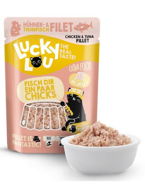 Lucky Lou Extrafood Tuńczyk i kurczak w galaretce saszetka 70g