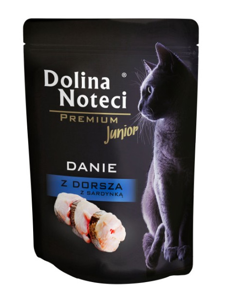Dolina Noteci Premium Kot Junior Danie z dorsza i sardynki saszetka 85g