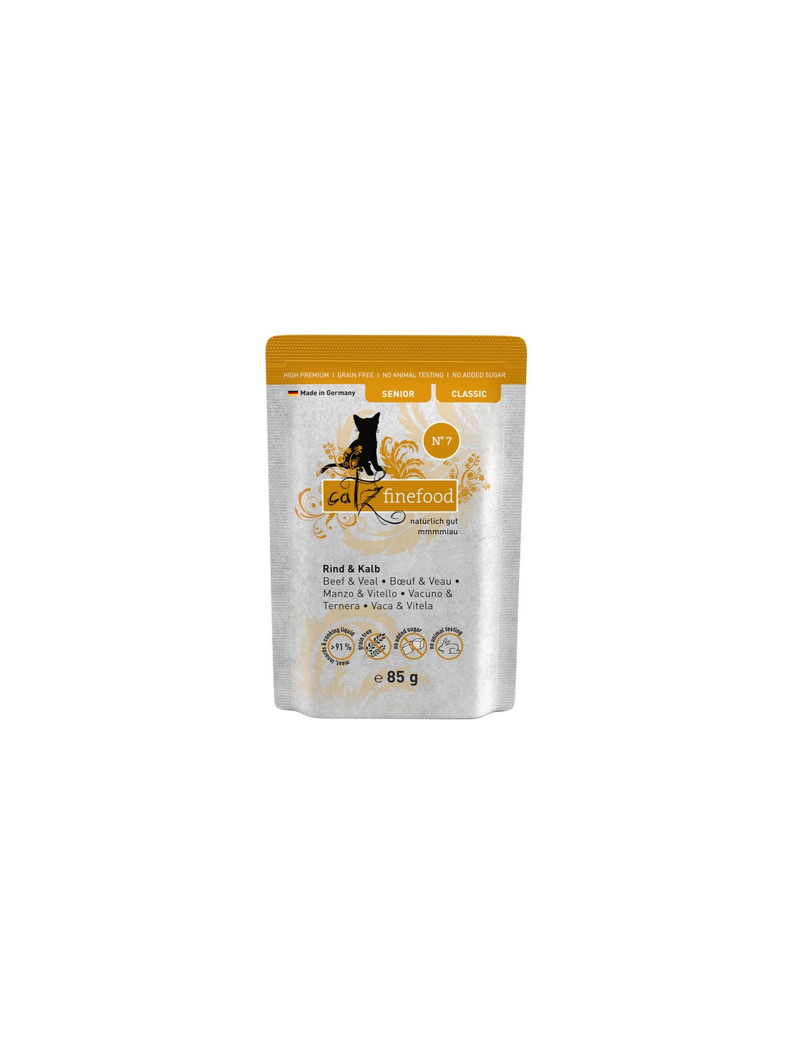 Catz Finefood Classic Senior N.07 Wołowina i cielęcina saszetka 85g