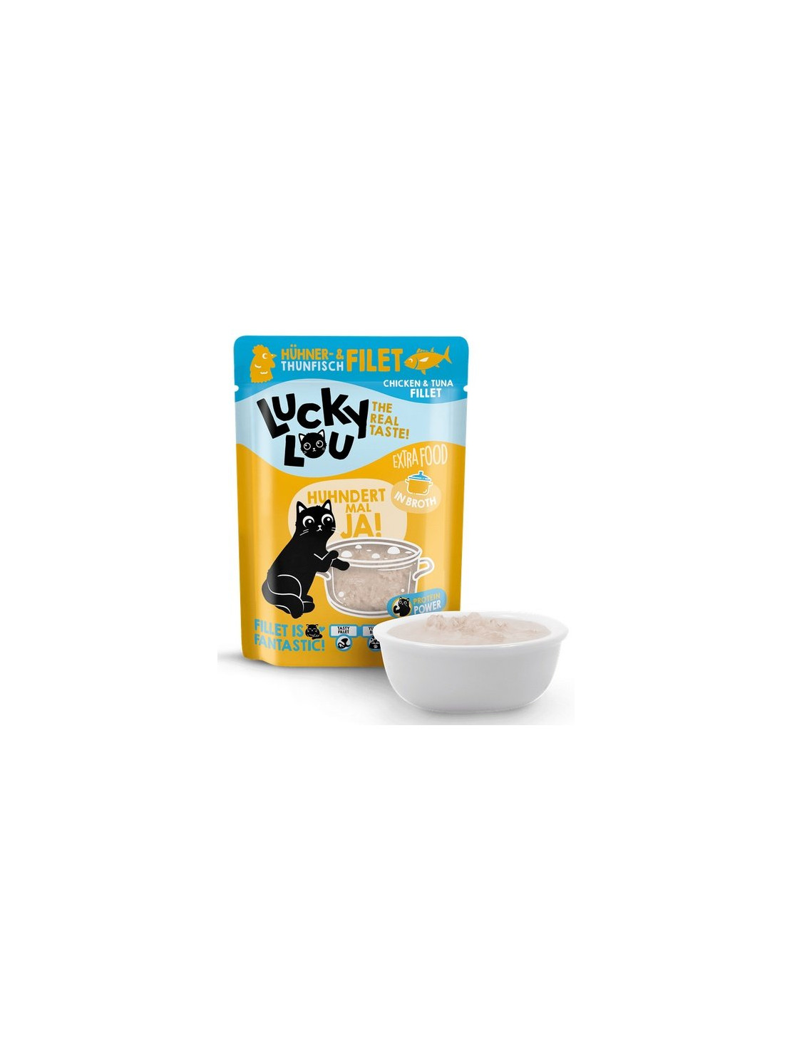 Lucky Lou Extrafood Kurczak i tuńczyk w bulionie saszetka 70g