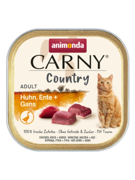 Animonda Carny Country Adult Kurczak, Kaczka i Gęś tacka 100g