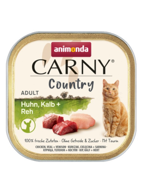 Animonda Carny Country Adult Kurczak, Cielęcina i Sarnina tacka 100g