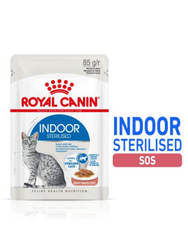 Royal Canin Indoor Sterilised sos karma mokra dla kotów dorosłych sterylizowanych, przebywających w domu saszetka 85g