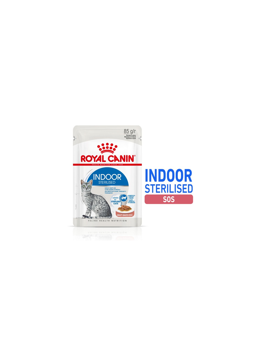 Royal Canin Indoor Sterilised sos karma mokra dla kotów dorosłych sterylizowanych, przebywających w domu saszetka 85g