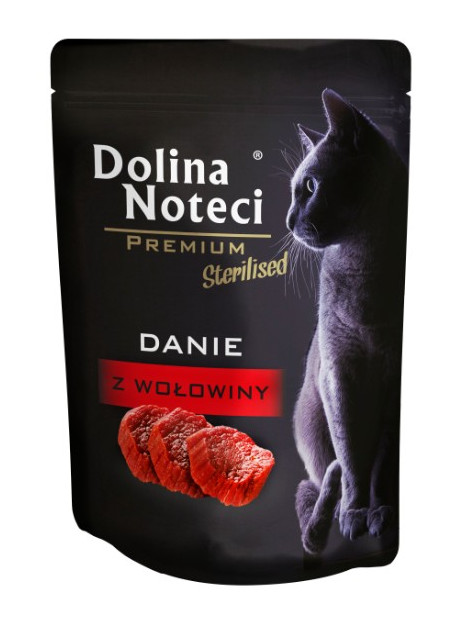 Dolina Noteci Premium Kot Sterilised Danie z wołowiny saszetka 85g