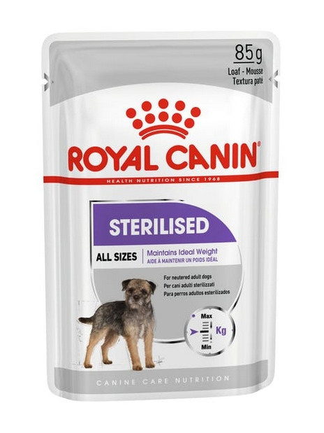 Royal Canin Sterilised karma mokra dla psów dorosłych, wszystkich ras po sterylizacji, pasztet saszetka 85g