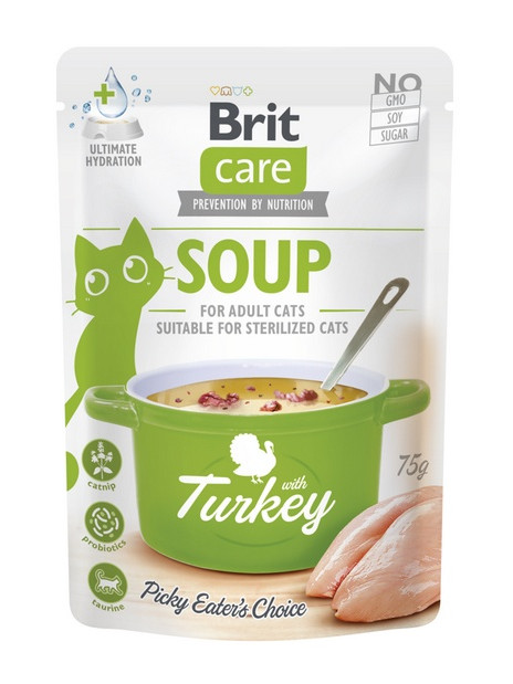 Brit Care Cat Soup Turkey saszetka 75g