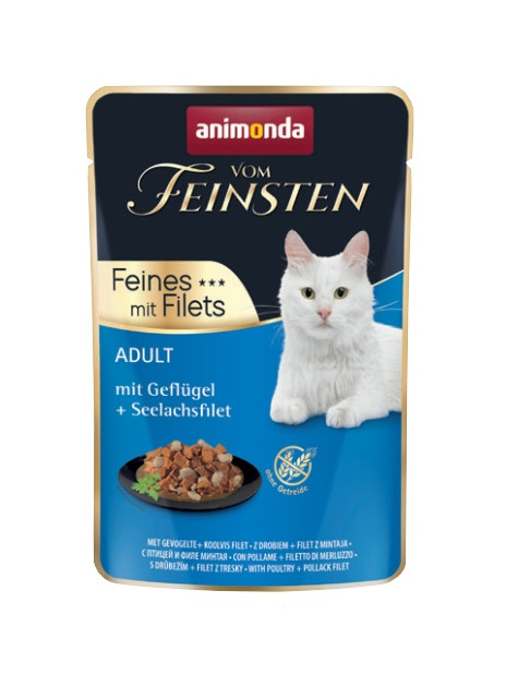 Animonda vom Feinsten Cat Adult Drób + filet z mintaja saszetka 85g