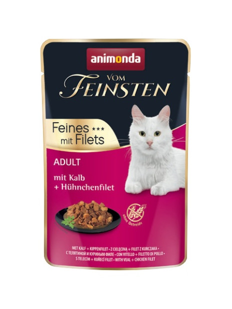 Animonda vom Feinsten Cat Adult Cielęcina + filet z kurczaka saszetka 85g