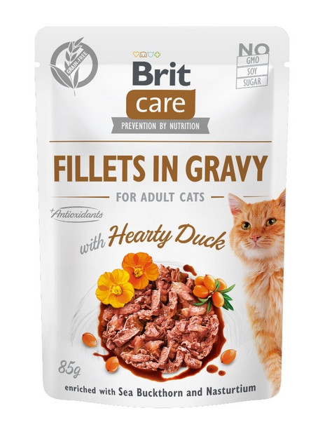 Brit Care Cat Fillets In Gravy Hearty Duck saszetka 85g