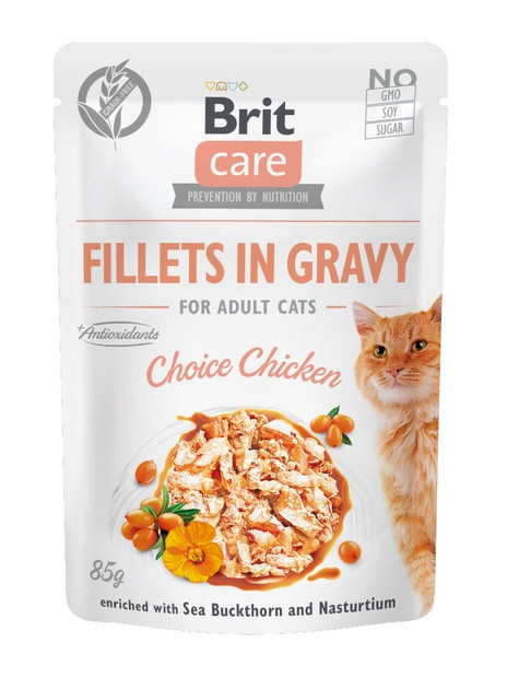 Brit Care Cat Fillets In Gravy Choice Chicken saszetka 85g