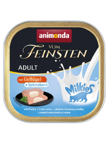 Animonda vom Feinsten Milkies Cat Drób + Sos kremowy tacka 100g