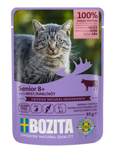 Bozita Cat Senior 8+ Wołowina w sosie saszetka 85g