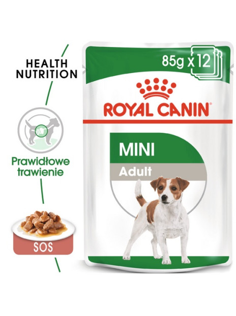 Royal Canin Mini Adult karma mokra w sosie dla psów dorosłych, ras małych saszetka 85g