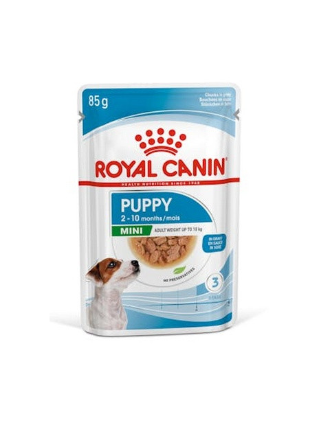 Royal Canin Mini Puppy karma mokra w sosie dla szczeniąt, od 2 do 10 miesiąca życia, ras małych saszetka 85g