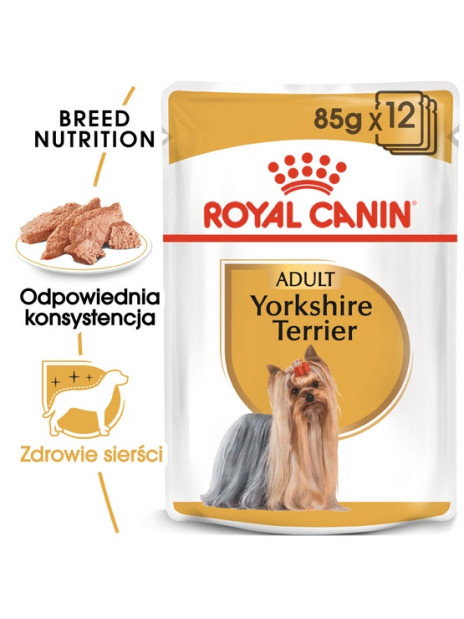 Royal Canin Yorkshire Terrier Adult karma mokra - pasztet, dla psów dorosłych rasy yorkshire terrier saszetka 85g