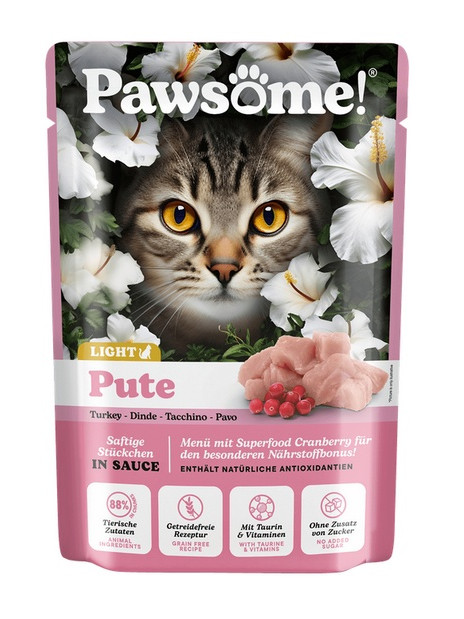 Pawsome Adult Light Pute - indyk saszetka 85g