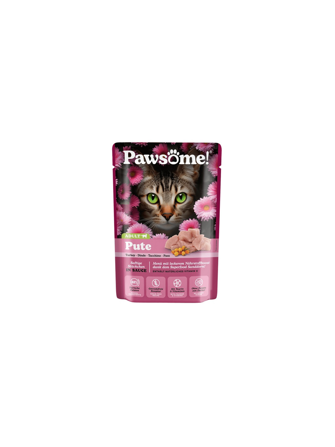 Pawsome Adult Pute - indyk saszetka 85g