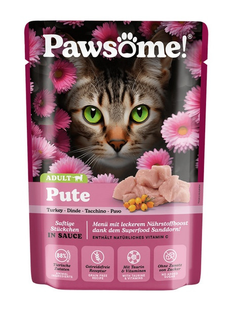 Pawsome Adult Pute - indyk saszetka 85g