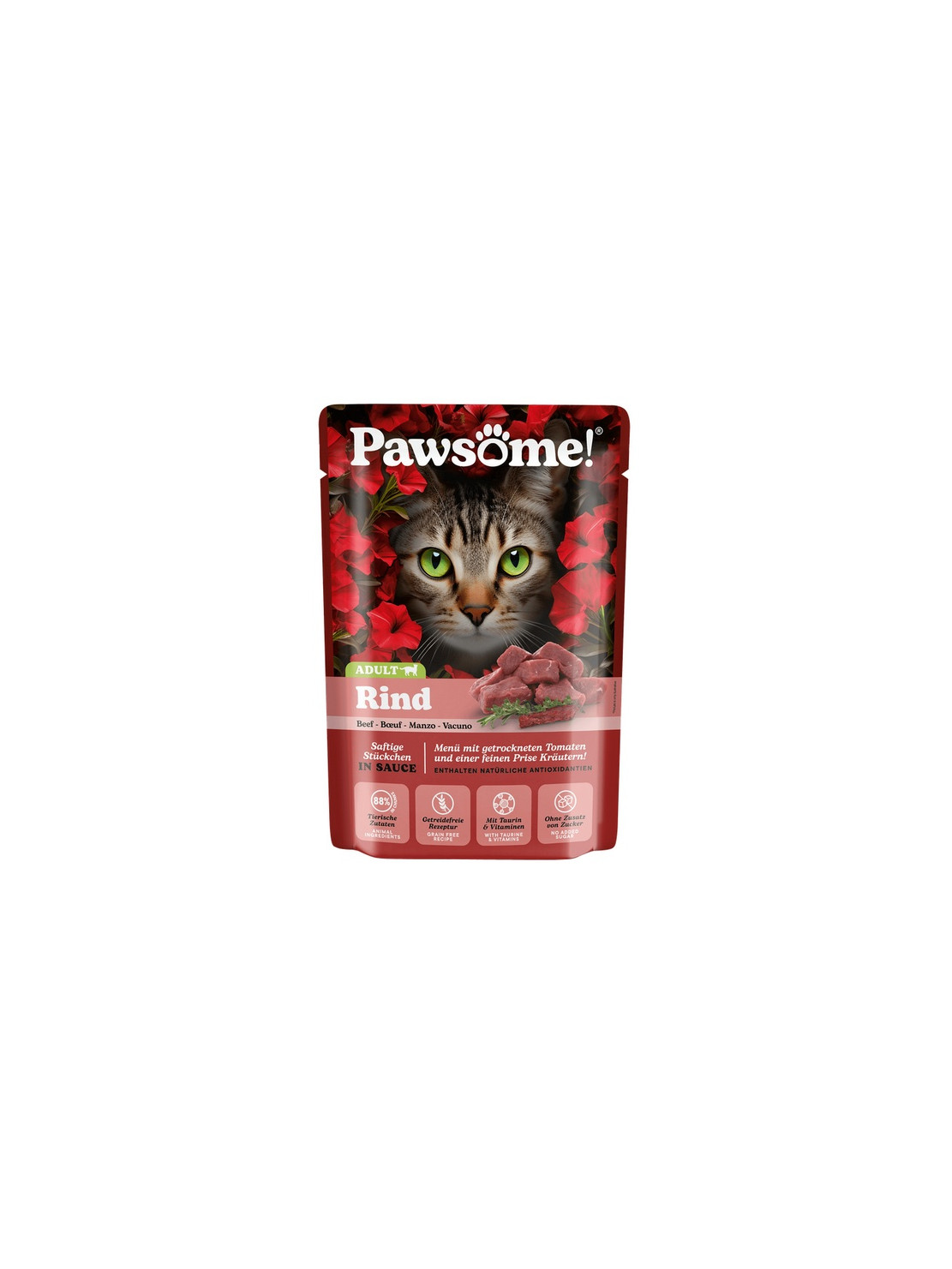 Pawsome Adult Rind - wołowina saszetka 85g