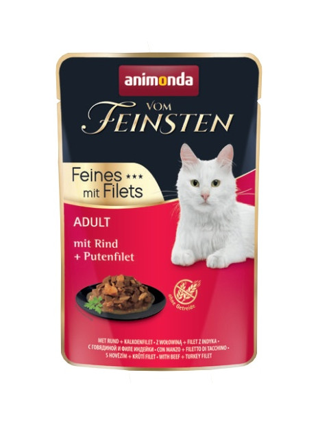 Animonda vom Feinsten Cat Adult Wołowina + filet z indyka saszetka 85g