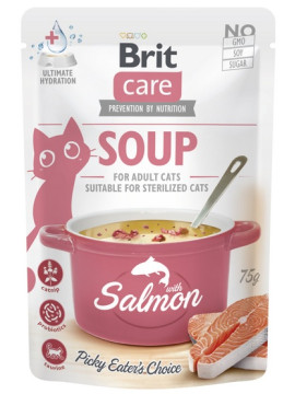 Brit Care Cat Soup Salmon saszetka 75g