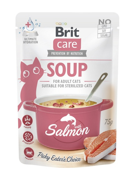 Brit Care Cat Soup Salmon saszetka 75g