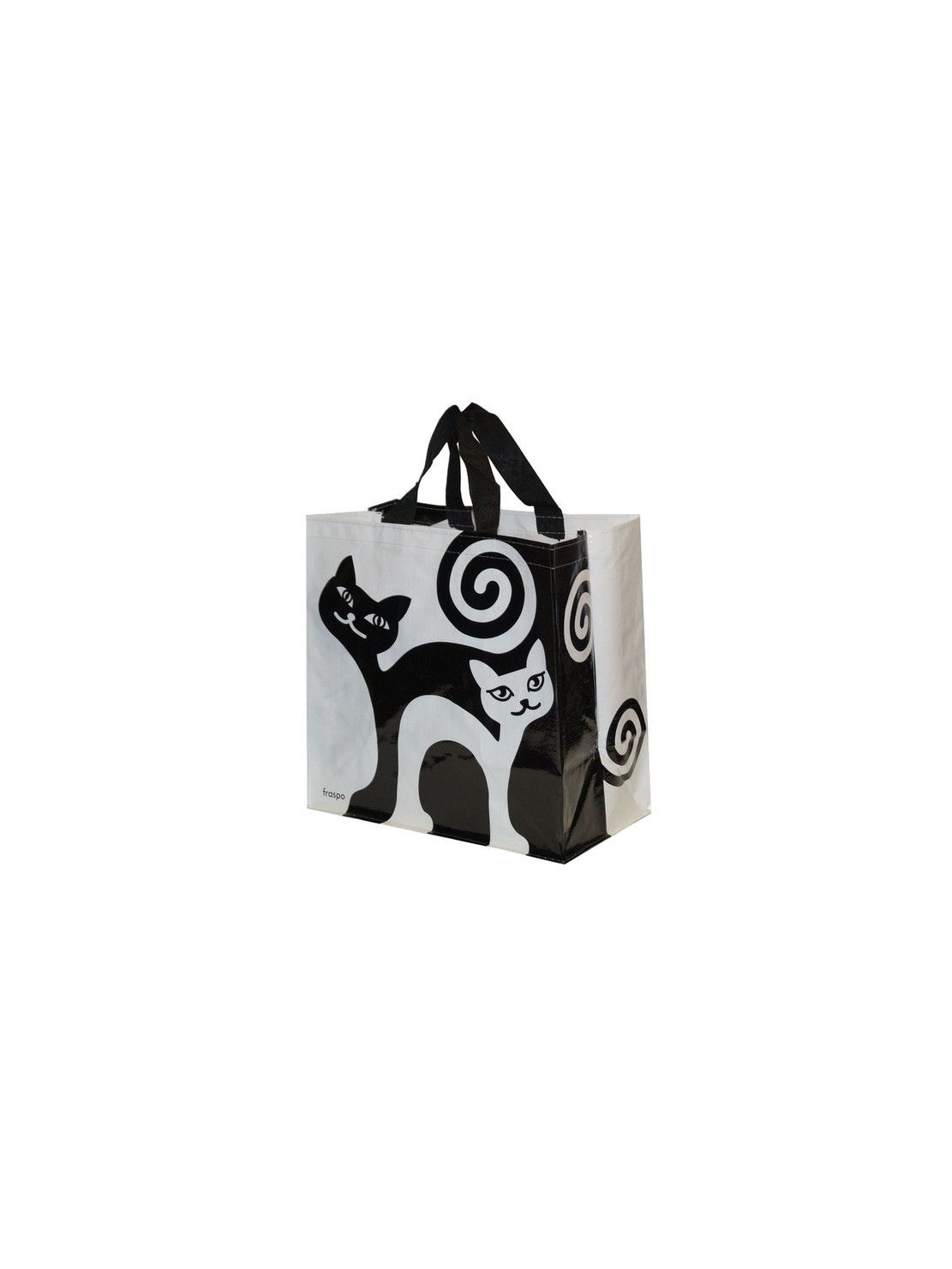 Torba Animals 24L zakręcone koty - biało-czarna