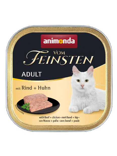 Animonda vom Feinsten Cat Adult Wołowina z Kurczakiem tacka 100g