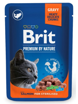 Brit Premium By Nature Cat Sterilised Salmon sos saszetka 100g