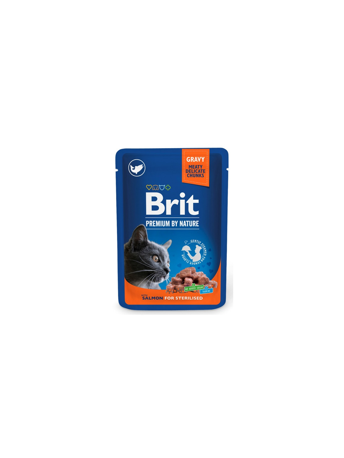 Brit Premium By Nature Cat Sterilised Salmon sos saszetka 100g