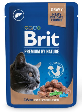 Brit Premium By Nature Cat Sterilised Liver sos saszetka 100g