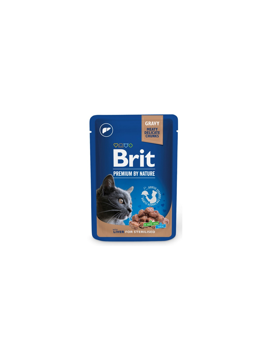 Brit Premium By Nature Cat Sterilised Liver sos saszetka 100g