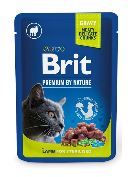 Brit Premium By Nature Cat Sterilised Lamb sos saszetka 100g
