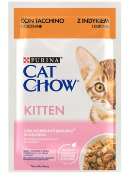 Purina Cat Chow Kitten Indyk i cukinia saszetka 85g