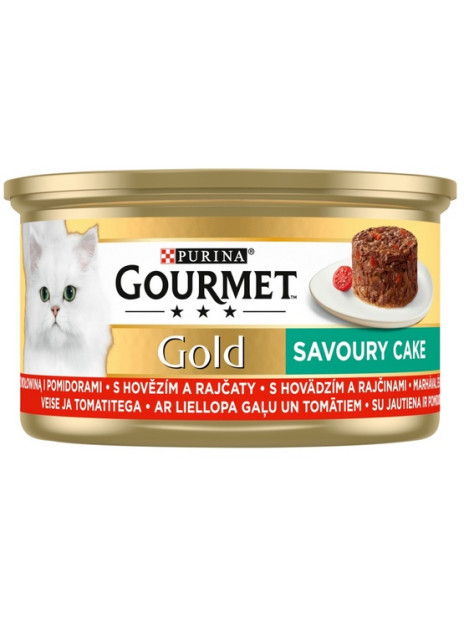 Gourmet Gold Savoury Cake z Wołowiną i pomidorami 85g