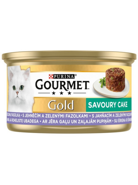 Gourmet Gold Savoury Cake z Jagnięciną i zieloną fasolą 85g