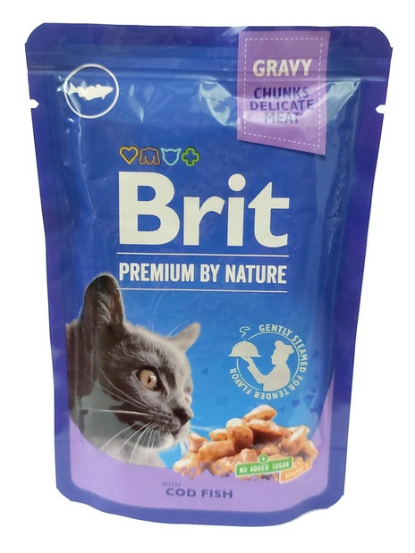 Brit Premium Cat Adult COD Fish Dorsz saszetka 100g