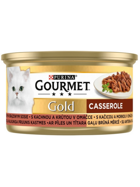 Gourmet Gold Kaczka i indyk w brązowym sosie 85g