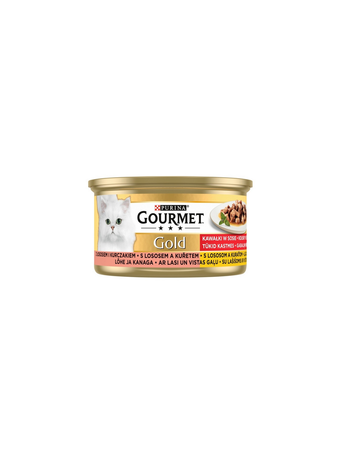 Gourmet Gold Łosoś i kurczak w sosie 85g