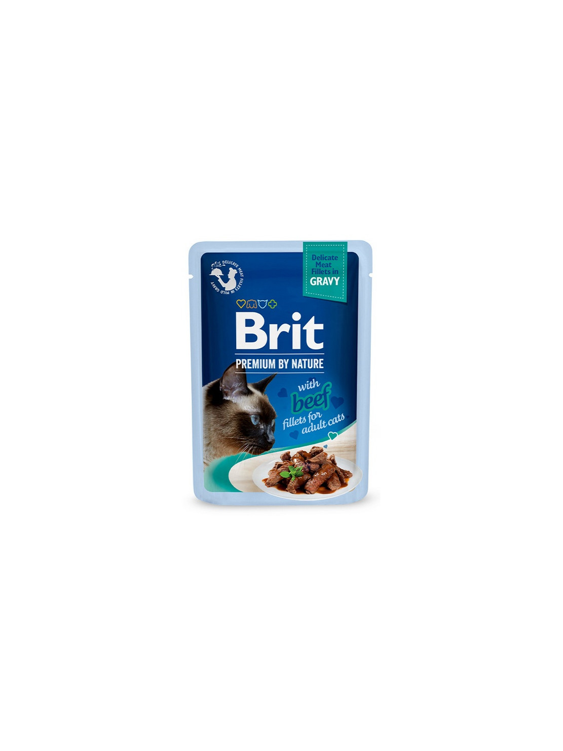 Brit Premium Cat Fillets with Beef sos saszetka 85g