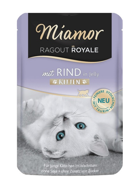 Miamor Ragout Royale Kitten z Wołowiną w galaretce saszetka 100g