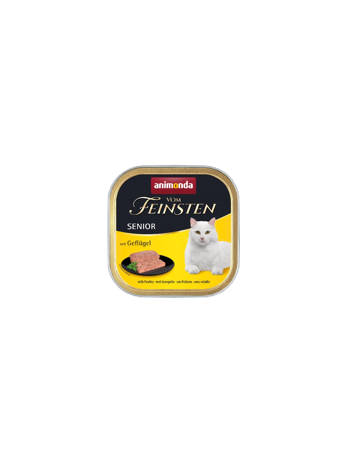 Animonda vom Feinsten Cat Senior z Drobiem tacka 100g