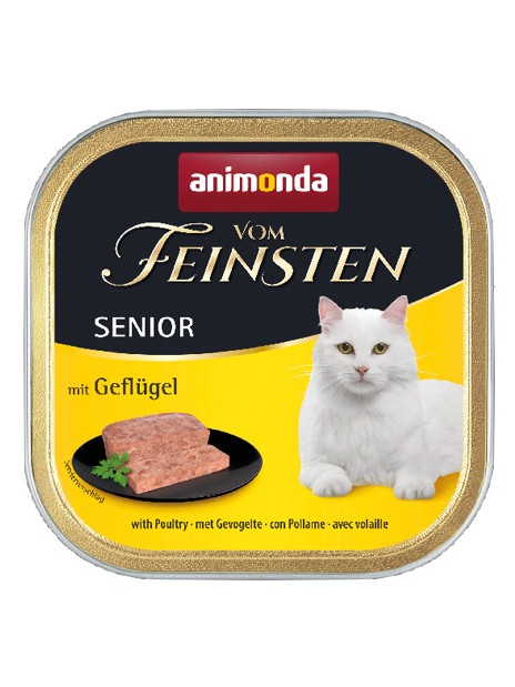 Animonda vom Feinsten Cat Senior z Drobiem tacka 100g