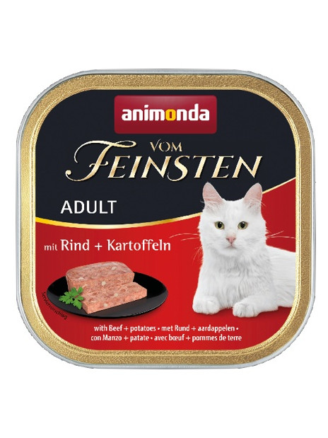 Animonda vom Feinsten Cat Adult z Wołowiną i Ziemniakami tacka 100g