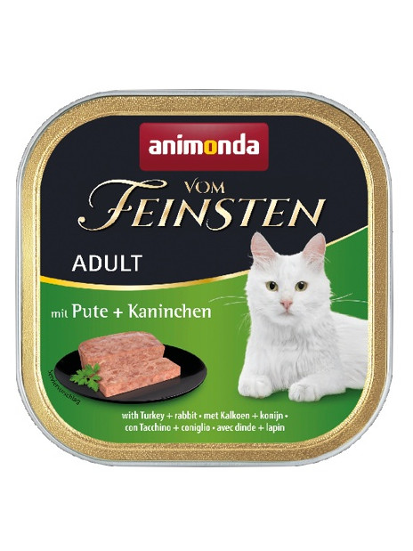 Animonda vom Feinsten Cat Adult z Indykiem i Królikiem tacka 100g
