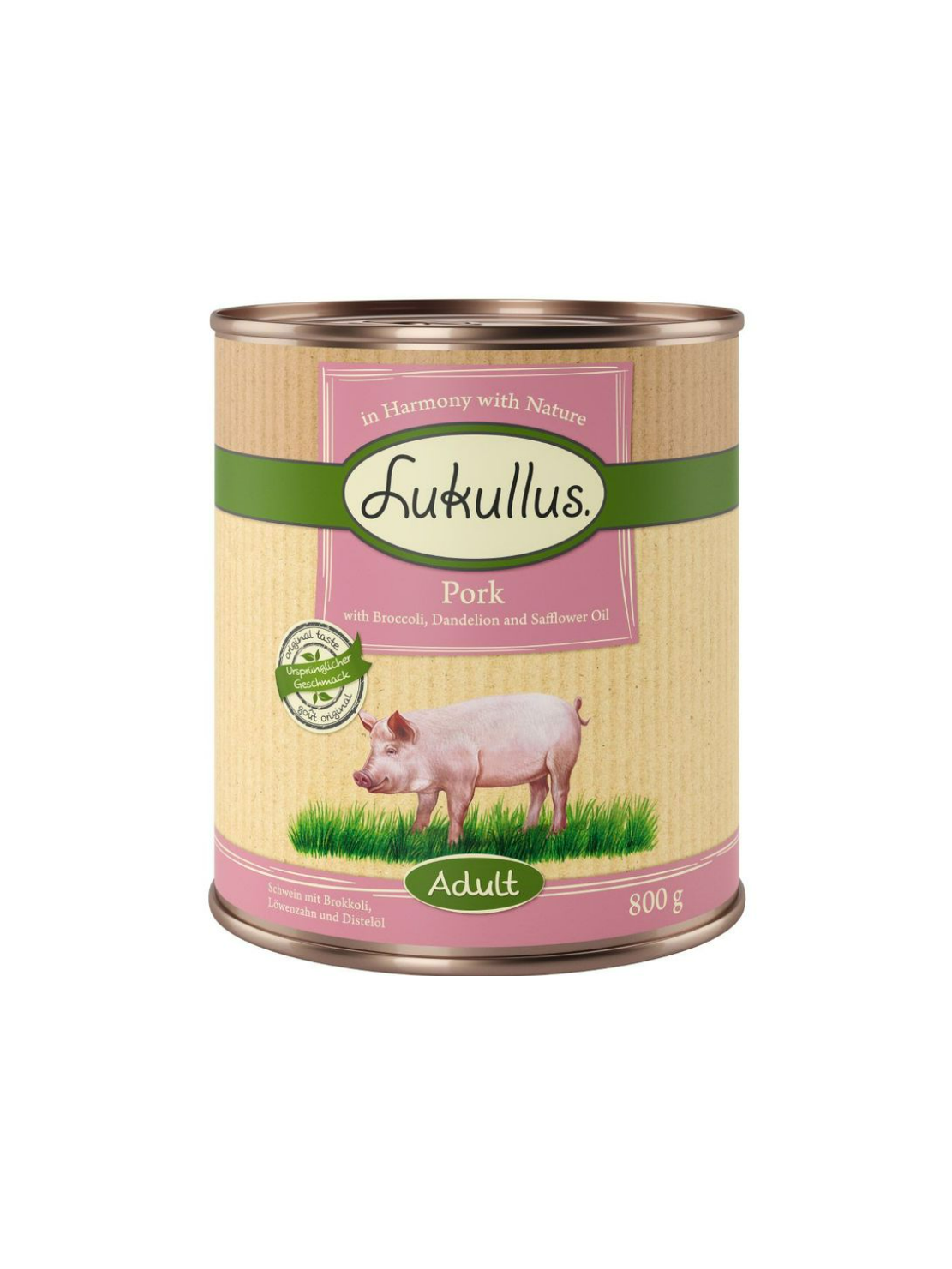Mokra karma Lukullus Natural 800g Wieprzowina