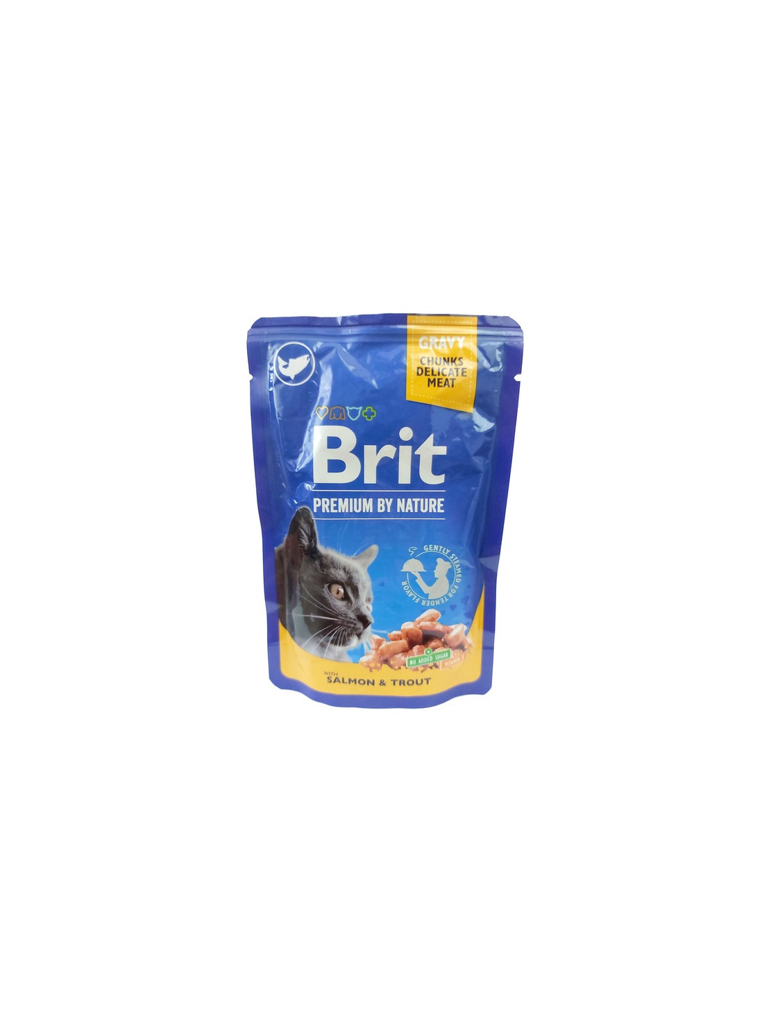 Brit Premium Cat Adult Łosoś + Pstrąg saszetka 100g